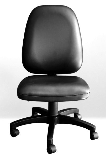 Silla de oficina de cuerina negra 